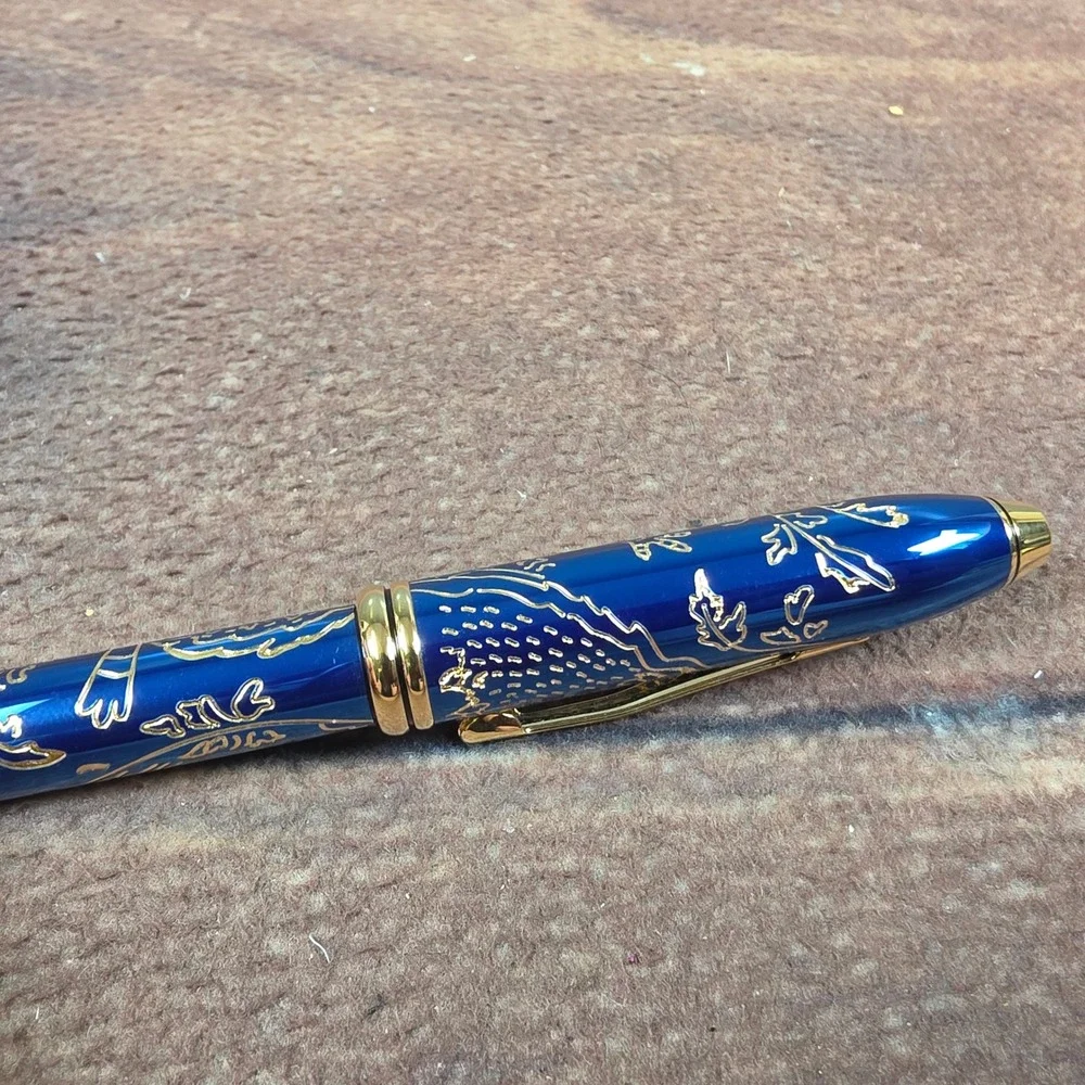 Cross Sauvage Ballpoint Pen Year of the Dragon Blue Gold Good Special Edition
